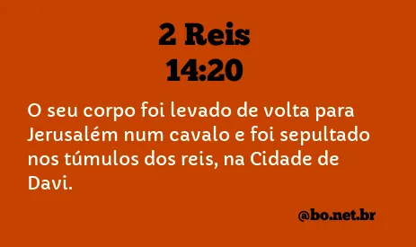 2 Reis 14:20 NTLH