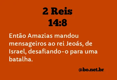 2 Reis 14:8 NTLH