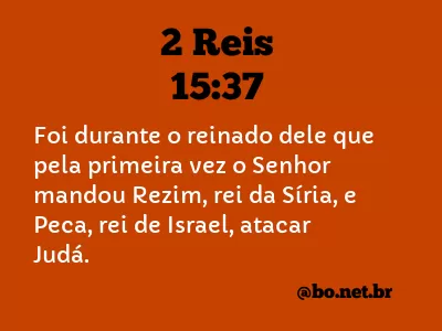 2 Reis 15:37 NTLH
