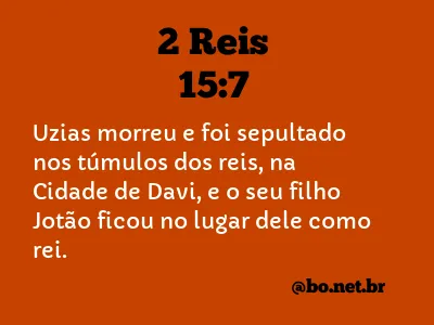 2 Reis 15:7 NTLH