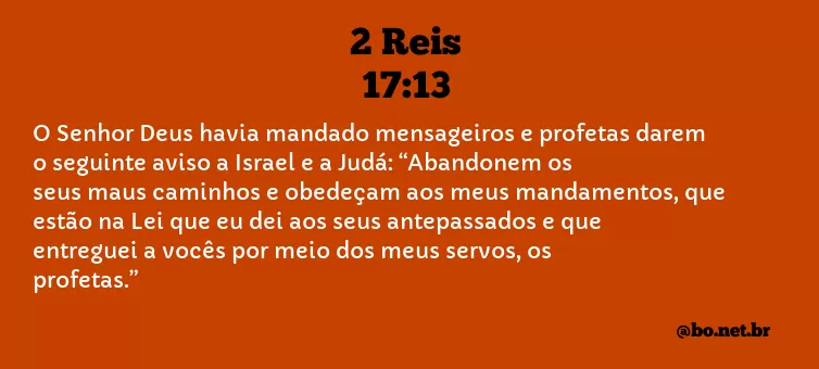 2 Reis 17:13 NTLH