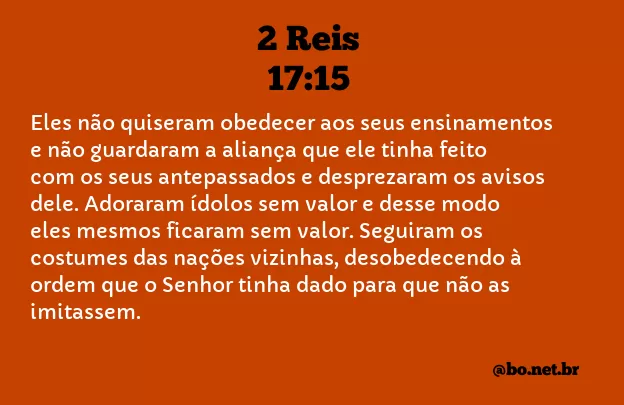 2 Reis 17:15 NTLH