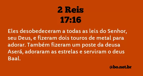 2 Reis 17:16 NTLH