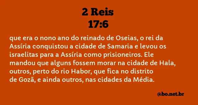 2 Reis 17:6 NTLH