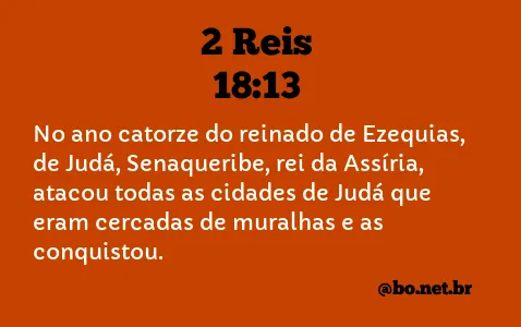 2 Reis 18:13 NTLH