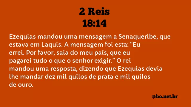2 Reis 18:14 NTLH