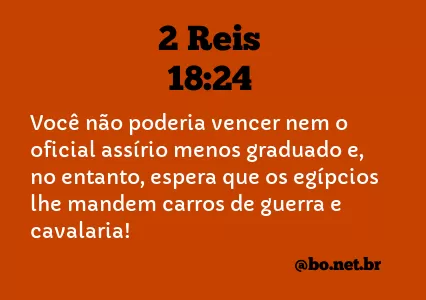 2 Reis 18:24 NTLH