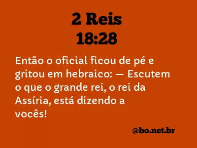 2 Reis 18:28 NTLH