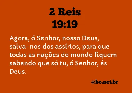 2 Reis 19:19 NTLH