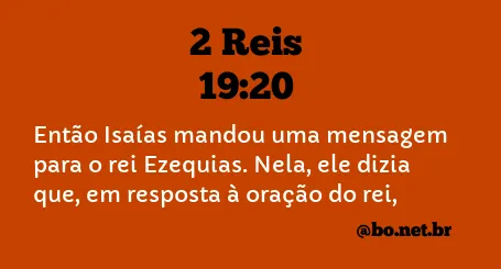 2 Reis 19:20 NTLH