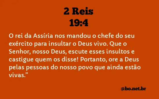 2 Reis 19:4 NTLH