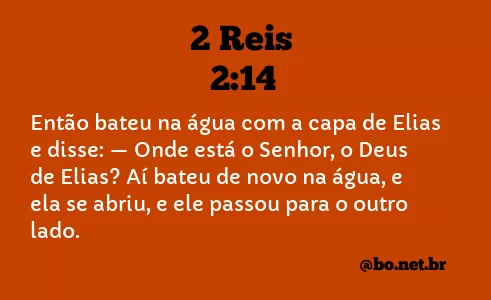 2 Reis 2:14 NTLH