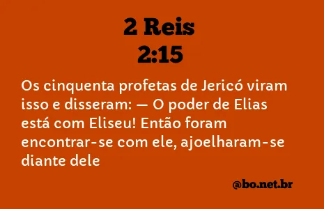 2 Reis 2:15 NTLH