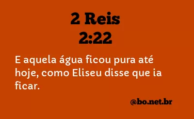 2 Reis 2:22 NTLH