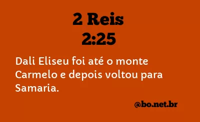 2 Reis 2:25 NTLH