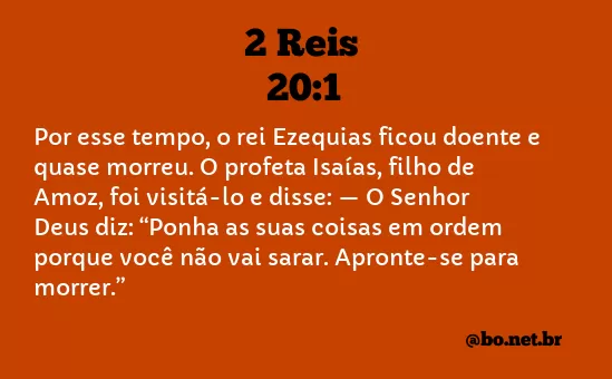 2 Reis 20:1 NTLH