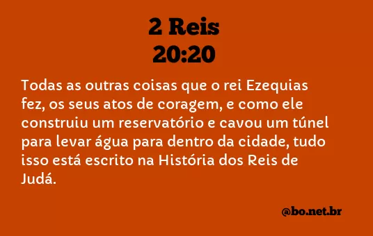 2 Reis 20:20 NTLH