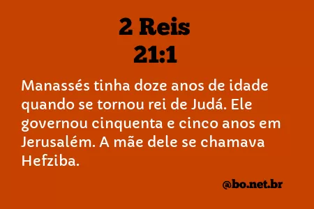 2 Reis 21:1 NTLH