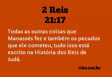 2 Reis 21:17 NTLH