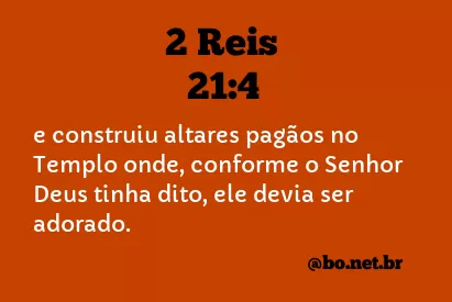 2 Reis 21:4 NTLH
