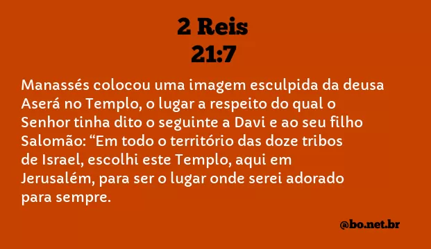 2 Reis 21:7 NTLH