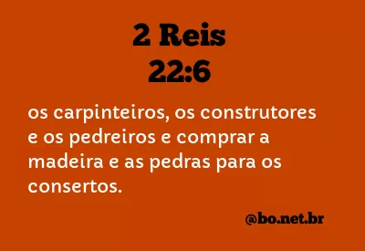 2 Reis 22:6 NTLH