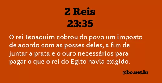 2 Reis 23:35 NTLH