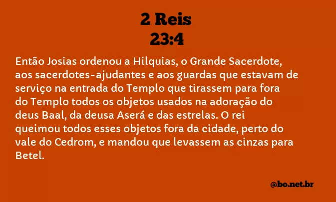 2 Reis 23:4 NTLH