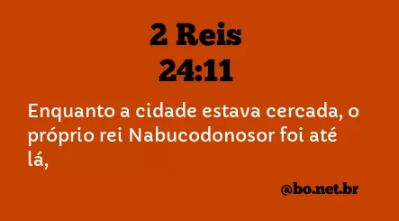 2 Reis 24:11 NTLH