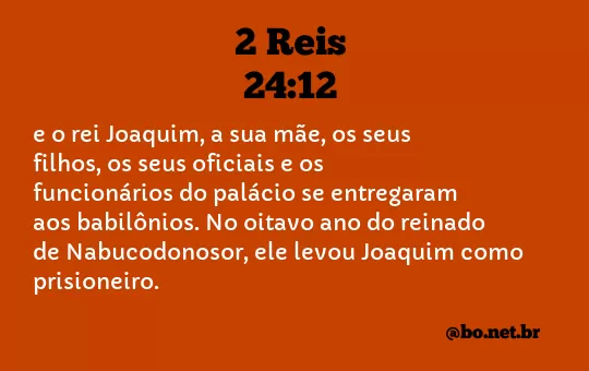 2 Reis 24:12 NTLH