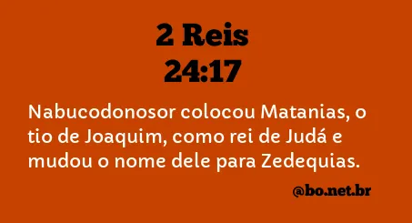 2 Reis 24:17 NTLH