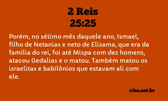 2 Reis 25:25 NTLH