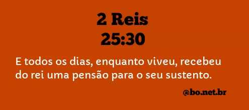 2 Reis 25:30 NTLH