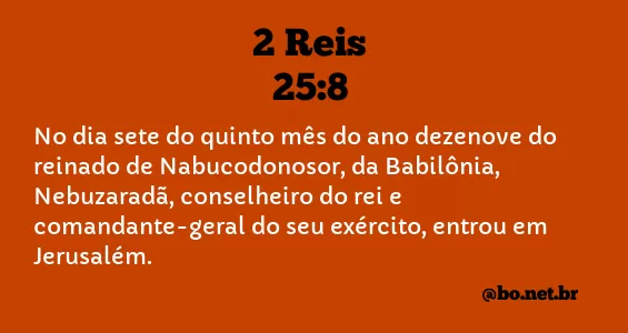 2 Reis 25:8 NTLH