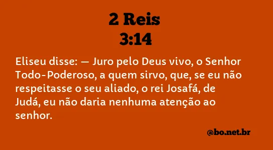 2 Reis 3:14 NTLH