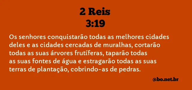 2 Reis 3:19 NTLH