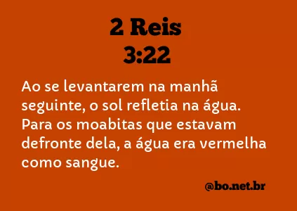 2 REIS 3:22 NVI NOVA VERSÃO INTERNACIONAL