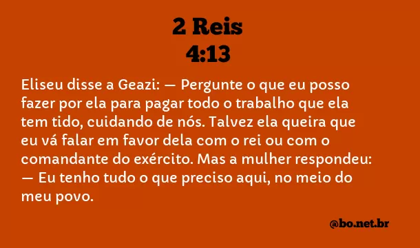 2 Reis 4:13 NTLH