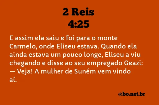 2 Reis 4:25 NTLH