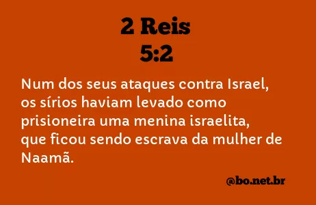 2 Reis 5:2 NTLH