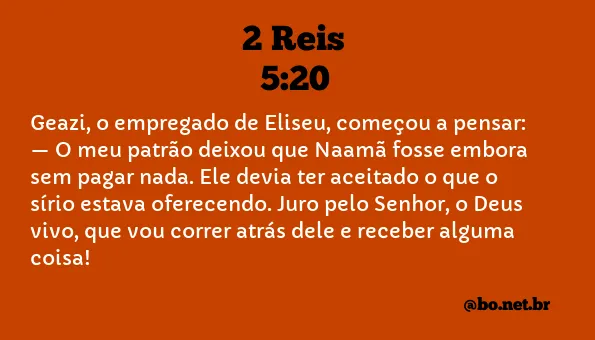 2 Reis 5:20 NTLH