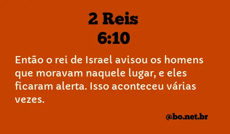 2 Reis 6:10 NTLH