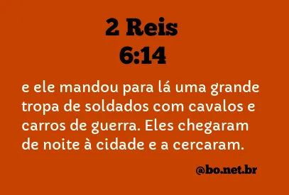 2 Reis 6:14 NTLH