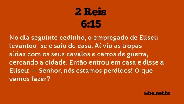 2 Reis 6:15 NTLH