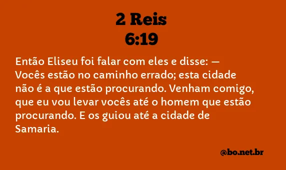 2 Reis 6:19 NTLH