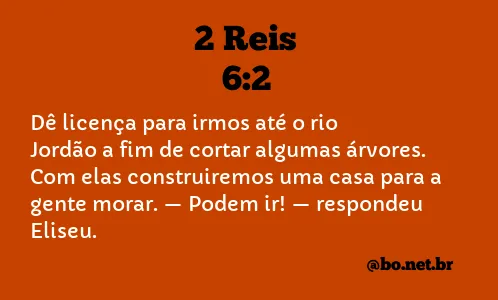 2 Reis 6:2 NTLH