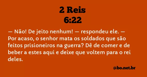2 Reis 6:22 NTLH