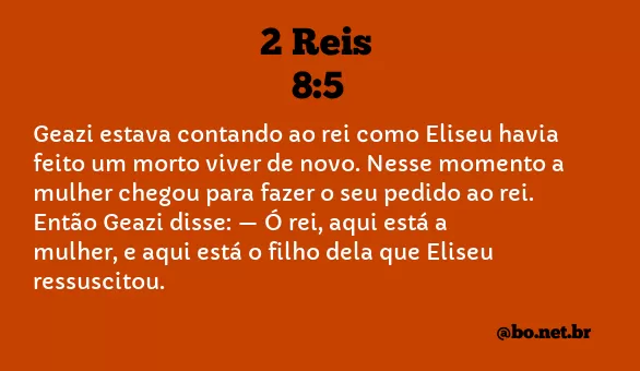 2 Reis 8:5 NTLH