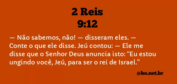 2 Reis 9:12 NTLH