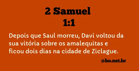 2 Samuel 1:1 NTLH